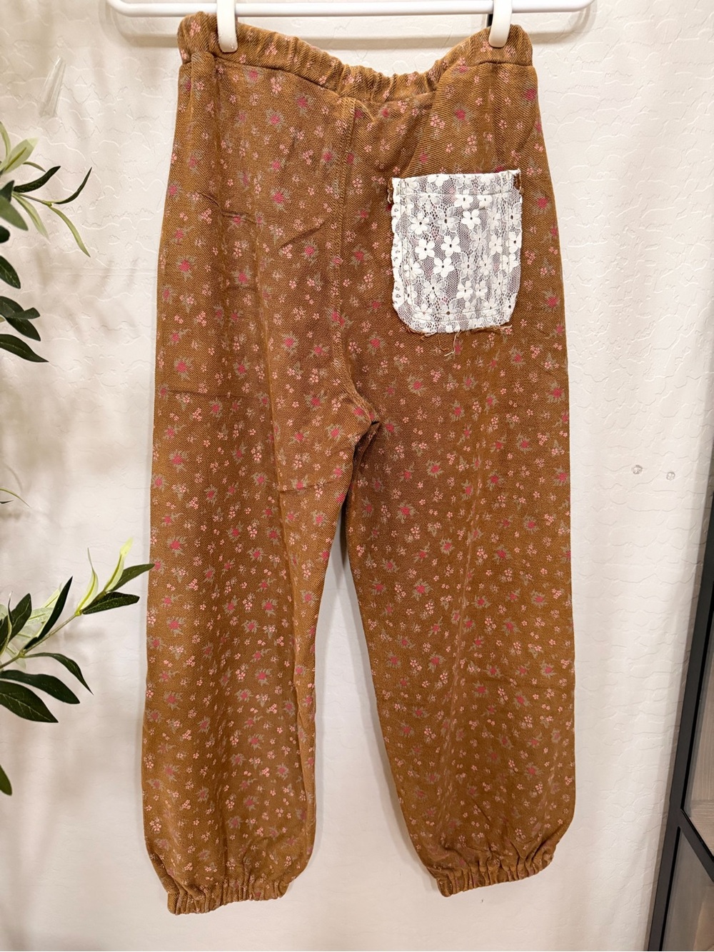 NWT POL Boho Patchwork Wide-Leg Pants in Brown - Picture 9 of 9